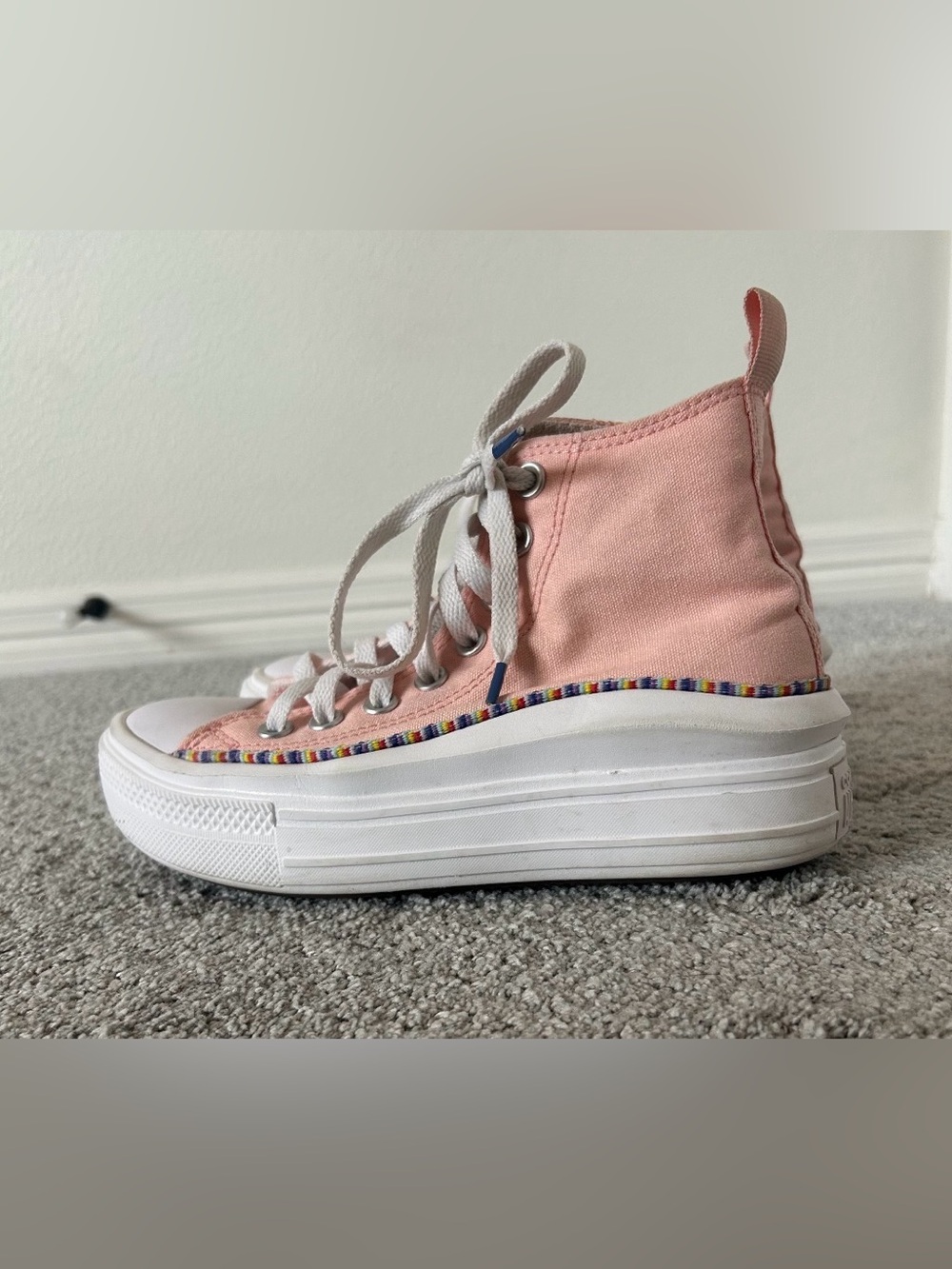 Converse Chuck Taylor Storm Pink Indigo High-Top Canvas Platform Sneakers US 3.5